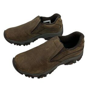 Merrell Jungle Moc Slip On Leather Trail Hiking Shoes Mens 7 Brown